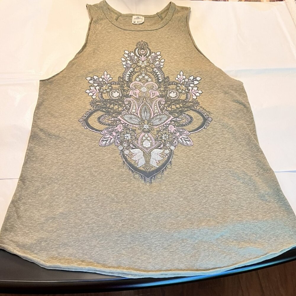 O’Neill Boho Graphic Tank | Soft Green, M, USA Made